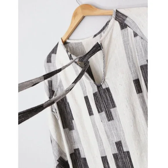 Ace & Jig Beatrice Blouse Top Mural Size M Reversible Cotton Lagenlook Rare $260 - Picture 9 of 16